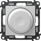 Valena LIFE Светорегулятор с поворотной ручкой универсальный 300Вт без нейтрали С лицевой панелью Алюминий