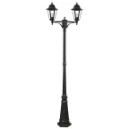 Светильник НТУ-2х100w столб-2,2м.Е27,IP44,чер. Feron