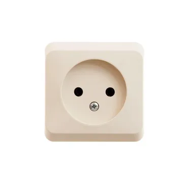 ЭТЮД Розетка наружная без заземления без шторок бежевая