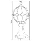 Светильник НТУ-60w столб-0.46м Е27 IP44 черное золото