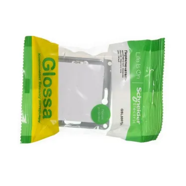 GLOSSA Переключатель одноклавишный в рамку белый схема 6