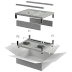 Комплект основание и крыша LINEA E 600х800мм шкафа 18-47U cер.