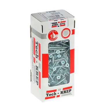 Шуруп универсальный 4х45 потайная головка, остроконечный, оцинкованный (200шт) - коробка