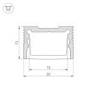 Профиль SL-SLIM20-H13-2000 ANOD (ARL, Алюминий)