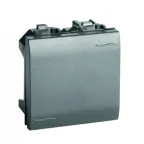 Переключатель 2 модуля черный