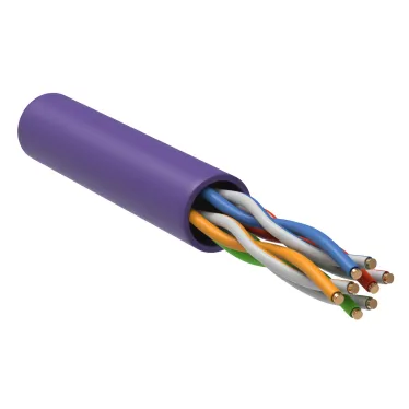 Витая пара U/UTP кат 5E 4х2х24AWG solid LSZH 305м фиолетовый