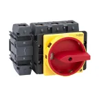 ВЫКЛЮЧАТЕЛЬ-РАЗЪЕДИНИТЕЛЬ 4P 125A IP20 С КРАСНОЙ РУКОЯТКОЙ НА ДВЕРЦУ 4 ВИНТАМИ С ЗАМКОМ