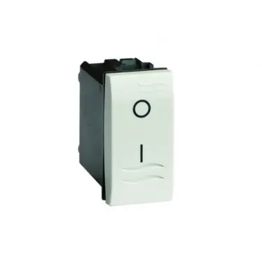 BRAVA Выключатель 1 модуль двухполюсный с подсветкой черный