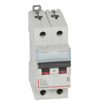 Выключатель автоматический двухполюсный 25А C DX3 10kА/16kА