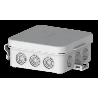 Коробка распаячная ОУ 97х80х35мм уст.лапки 12 мембр.вводов полип.серая IP55