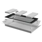 Дверь перфорированная 800мм шкафа 28U чер. LINEA N