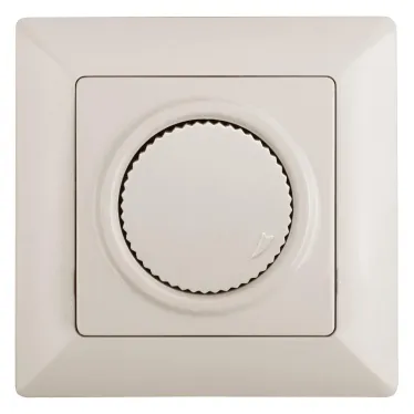 Светорегулятор Intro Solo 4-401-02 поворотный, 600Вт 230В, IP20, СУ, слоновая кость