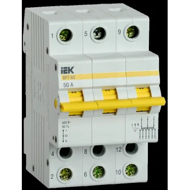 Выключатель-разъединитель трехпозиционный ВРТ-63 3P 50А