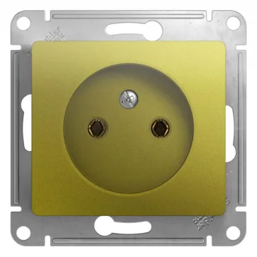 GLOSSA розетка без заземления фисташковый