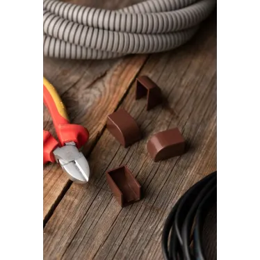 Заглушка (16х16) (4 шт) Plast под темное дерево