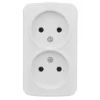 Розетка Минск 2-местная ОП 10А без заземления белая