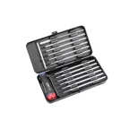 Отвертка c регулировкой крутящего момента Серия Nm 1,5-3,0 с набором насадок 12 шт в кейсе plus/minus