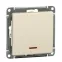 Выключатель одноклавишный, с подсветкой 10АХ, механизм, слоновая кость