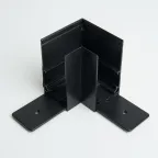 Соединитель угловой черный для низковольтного накладного шинопровода