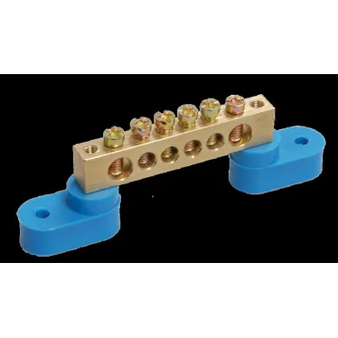 Шина нулевая на 2 угловых изоляторах ШНИ-6х9-6-У2-С