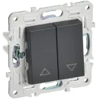 SKANDY Выключатель жалюзи 10А SK-V12T титан IEK