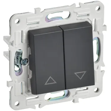 SKANDY Выключатель жалюзи 10А SK-V12T титан IEK