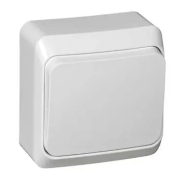 ЭТЮД выключатель наружный с самовозвратом 10 AX, белый