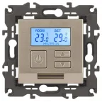 Терморегулятор универс.230В-Imax16А, Эра Elegance, шампань, 14-4111-04