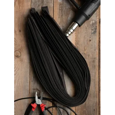 Трубка термоусаживаемая ТУТ нг 25/12,5 черная в отрезках по 1м PROxima