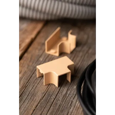 Угол T-образный (16х16) (4 шт) Plast PROxima под светлое дерево