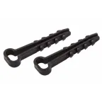 Дюбель-хомут нейлоновый 5-10 мм, прямоугольный, черный (100 шт/уп)