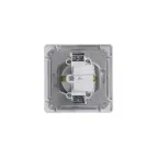 GLOSSA Розетка с заземлением в сборе белая