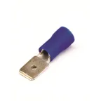 Наконечник плоский РпИп 2.5-7-0.8 синий QUADRO (100шт) с изолированным фланцем (вилка)