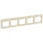 VALENA Рамка 5 постов горизонтальный монтаж слоновая кость/золото