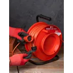 Удлинитель на катушке ''Атлант 2.0'' 1 гнездо 50м без заземления ПВС 2*0,75 6А/1,3кВт PROxima