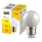 LIGHTING Лампа светодиодная декоративная G60 шар 3Вт 230В теплый белый E27 IEK
