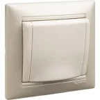 VALENA Рамка 1 пост белая/серебро