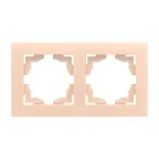 Валенсия рамка 2-местная кремовая