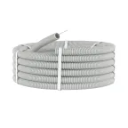 Труба гофрированная ПВХ 25 мм с протяжкой тяжелая серая (50м)