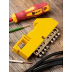 Шина 0 N 6х9мм 8 отверстий латунь желтый изолятор на DIN-рейку PROxima