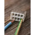 Клемма строительно-монтажная СМК 2273-248 PROxima с пастой 8 отверстий 0.5-2.5мм.кв. (50шт)