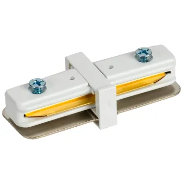 LIGHTING Соединитель прямой внутренний для однофазного шинопровода белый IEK