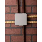 Коробка распределительная КМР-030-014 с крышкой (100х100х50) для прямого монтажа, 10 мембр. вводов серая IP55 EKF