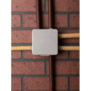 Коробка распределительная КМР-030-014 с крышкой (100х100х50) для прямого монтажа, 10 мембр. вводов серая IP55 EKF