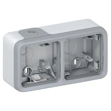 Коробка трехпостовая горизонтальная, цвет серый