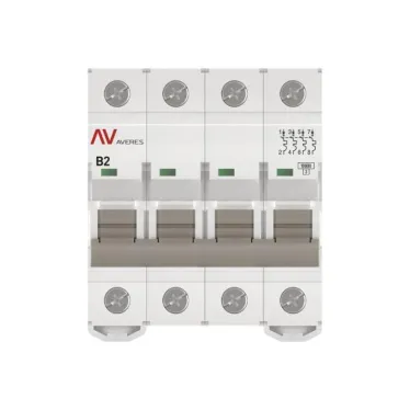 Выключатель автоматический AV-10 4P 2A (B) 10kA AVERES
