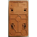 ЭТЮД блок открытой установки Розетка без заземления + Выключатель 1-клавиш., бук