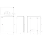 Щит металлический с монтажной панелью (360x300x175) IP54 У2 серый SIMPLE ЩМПг-03 ЭРА