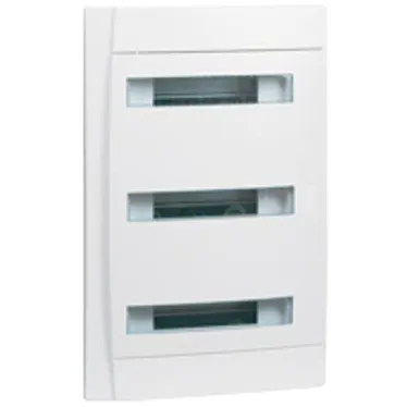 Щит распределительный встраиваемый ЩРв-П-36 пластиковый белый прозрачная дверь IP40 бел без шины Practibox