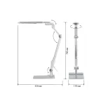 Светильник настольный светодиодный NLED-497-12W-S на струбцине и с основанием серебро